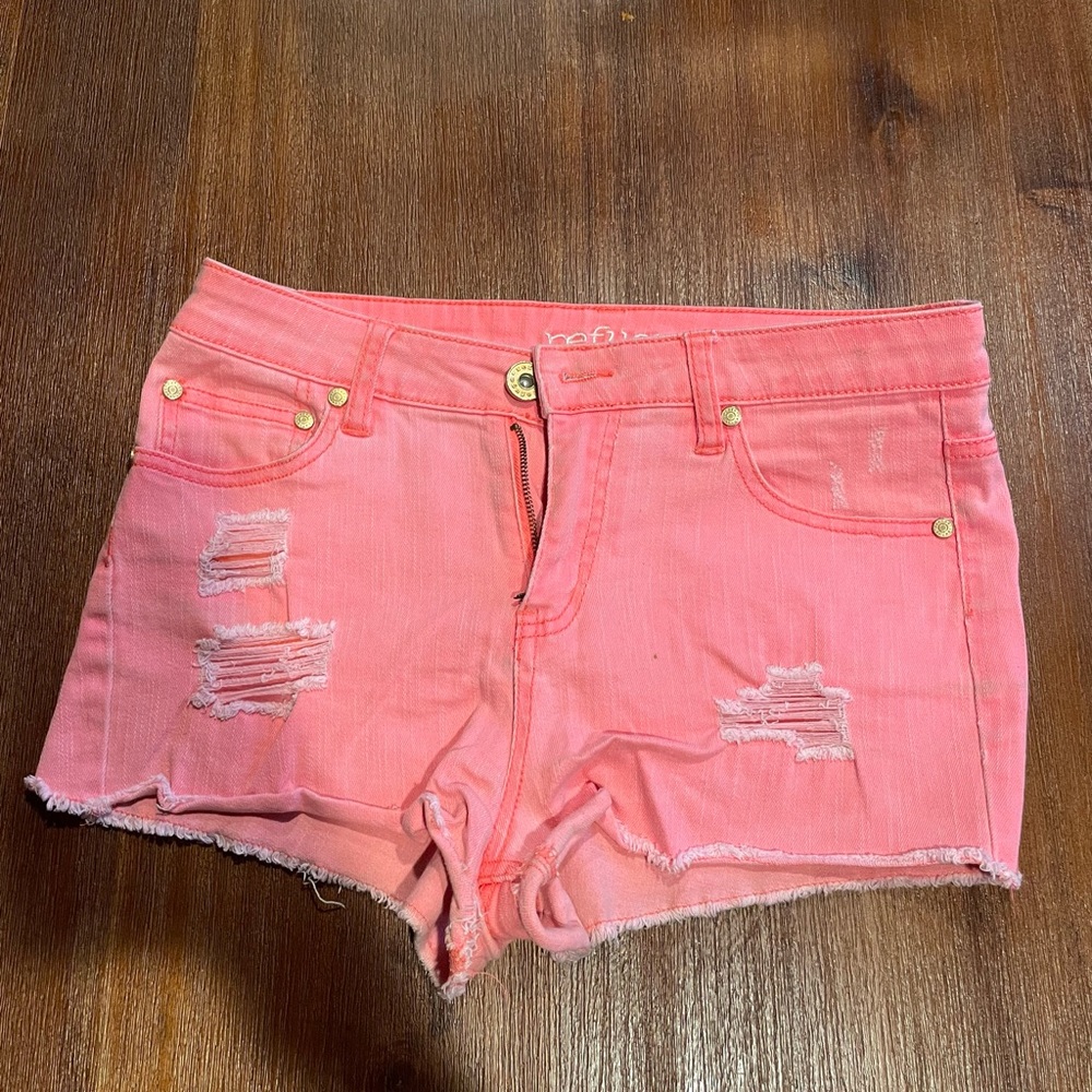 Refuge pink jean shorts